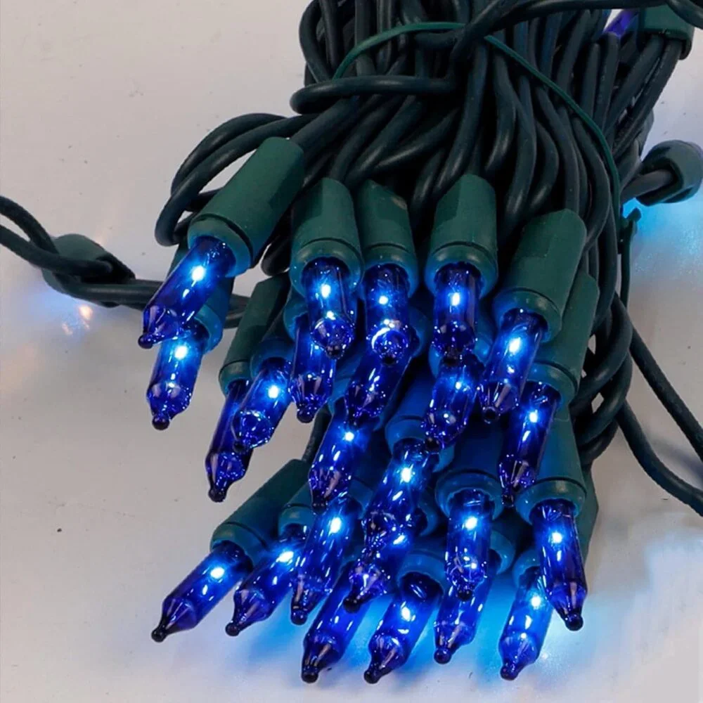UL Certified 33FT Blue Outdoor String Lights - 150 Count for Christmas & Parties